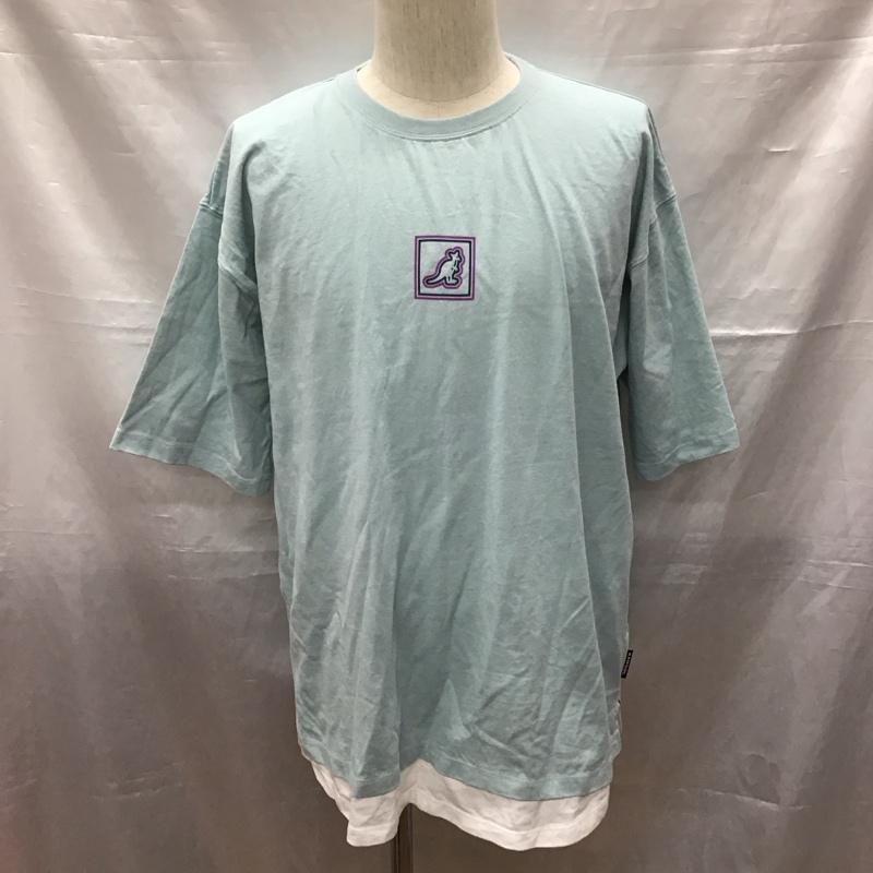 カンゴール KANGOL Tシャツ 半袖 KPMC-10190 グラフィックプリント L ロゴ、文字 青 / ブルー / X 白 / ホワイト /  メンズ USED 古着 中古 10117042