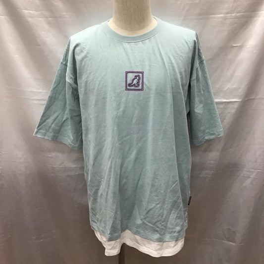 カンゴール KANGOL Tシャツ 半袖 KPMC-10190 グラフィックプリント L ロゴ、文字 青 / ブルー / X 白 / ホワイト /  メンズ USED 古着 中古 10117042
