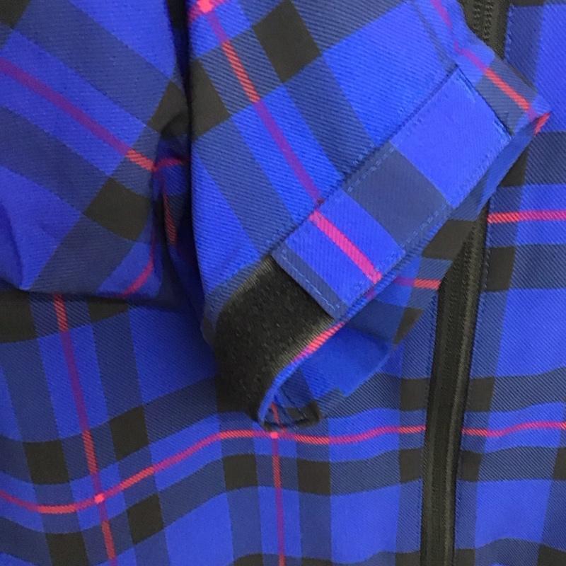 ユニフォームエクスペリメント uniform experiment ジャケット、上着 ジャケット、ブレザー ジップアップジャケット ナイロンジャケット アウター hurleyx XL チェック 青 / ブルー / X 赤 / レッド /  メンズ USED 古着 中古 10132319