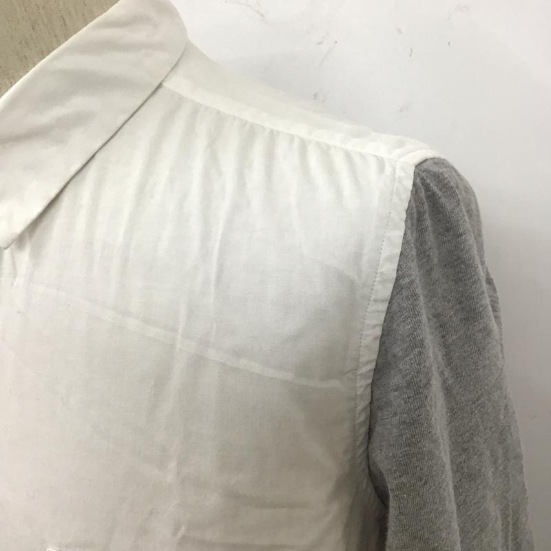 ブラックコムデギャルソン BLACK COMME des GARCONS シャツ、ブラウス 長袖 長袖シャツ カジュアルシャツ カラーシャツ M 無地 白 / ホワイト / X 灰 / グレー /  メンズ USED 古着 中古 10111663