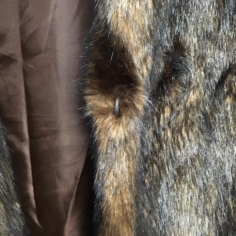 ジーナシス JEANASIS コート コート一般 JS071190SL フェイクファージャケット イミテーションミンクブルゾン FREE 無地 ダークブラウン / ダークブラウン /  レディース USED 古着 中古 10142518