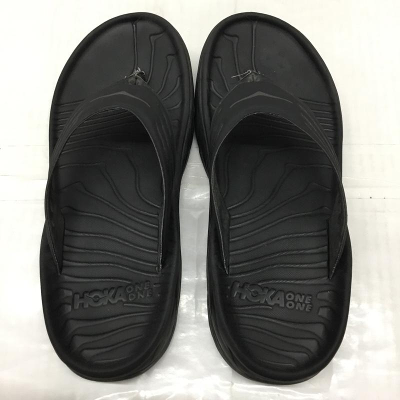 ホカオネオネ HOKA ONEONE サンダル サンダル トングサンダル ワンポイント 黒 / ブラック /  メンズ USED 古着 中古 10120326