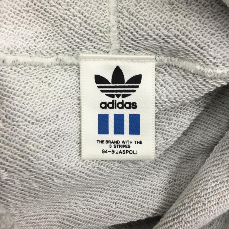 アディダス adidas パーカー 長袖 長袖 L ロゴ、文字 灰 / グレー /  メンズ USED 古着 中古 10121638