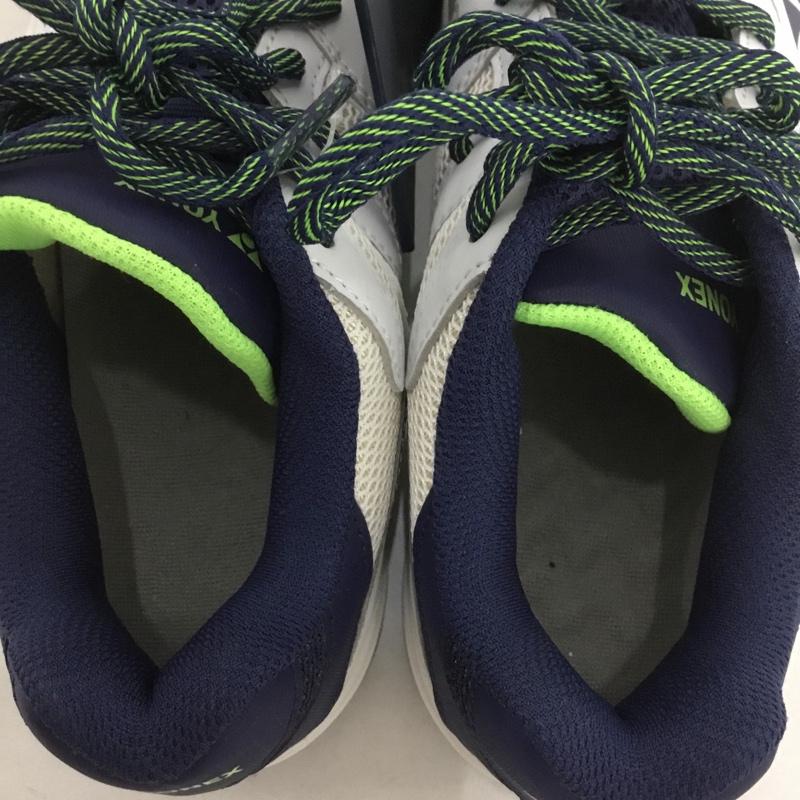 ヨネックス YONEX スニーカー スニーカー SHT107D テニスシューズ パワークッション 107D 23.5cm 23.5cm ロゴ、文字 白 / ホワイト / X 紺 / ネイビー / X 薄緑 / ライトグリーン /  レディース USED 古着 中古 10142499