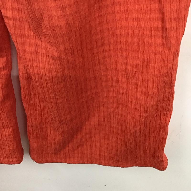ニコアンド niko and... ボトムス ボトムス 282346 クシュクシュDRYイージーパンツ L チェック 橙 / オレンジ /  レディース USED 古着 中古 10129134