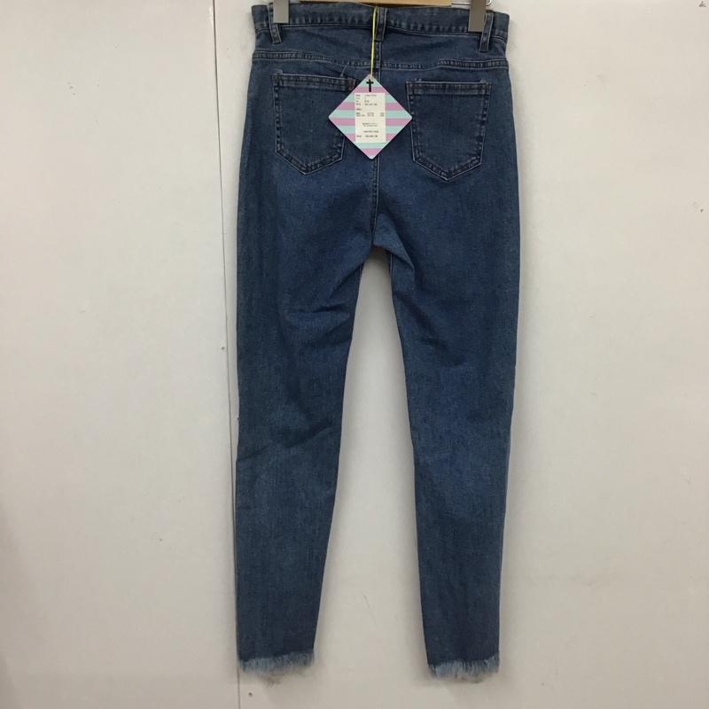 リルリリー lilLilly パンツ デニム、ジーンズ L18SS-PT201 デニムパンツ ダメージパンツ ストレッチパンツ S 無地 インディゴ / インディゴ /  レディース USED 古着 中古 10117414