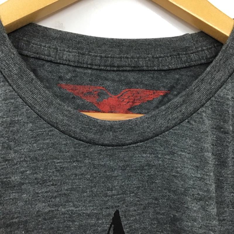 古着 USED Tシャツ 半袖 半袖カットソー プリントTシャツ クルーネックカットソー XL プリント 灰 / グレー /  メンズ USED 古着 中古 10129814