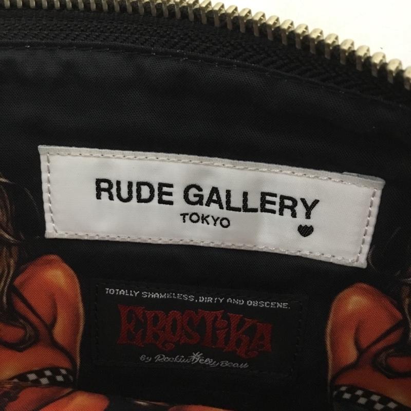 ルードギャラリー RUDE GALLERY ポーチ ポーチ EROSTIKA 音 刺繍 ロゴ、文字 黒 / ブラック /  メンズ USED 古着 中古 10129596