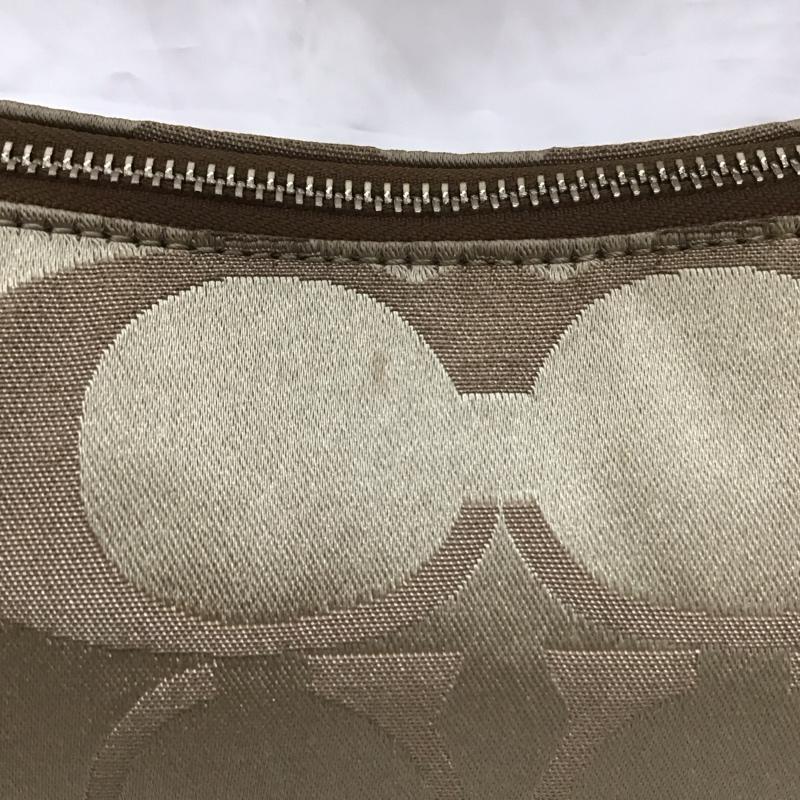 コーチ COACH ハンドバッグ ハンドバッグ F13833 シグネチャー ショルダー 2WAY 総柄 ベージュ / ベージュ / X 桃 / ピンク /  レディース USED 古着 中古 10112185