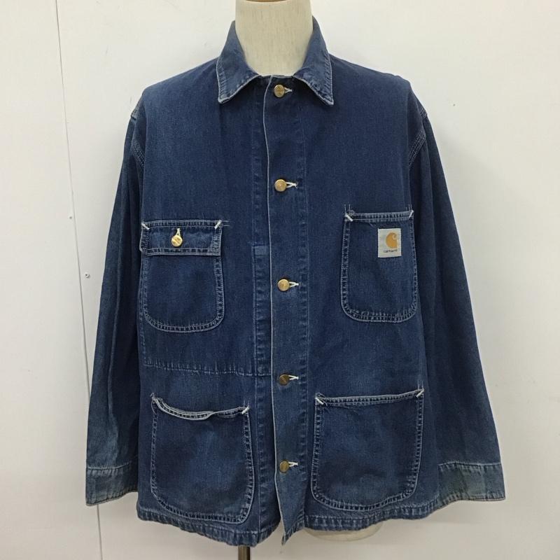 カーハート Carhartt ジャケット、上着 ジャケット、ブレザー デニム カバーオール 無地 水色 / ライトブルー /  メンズ USED 古着 中古 10107843