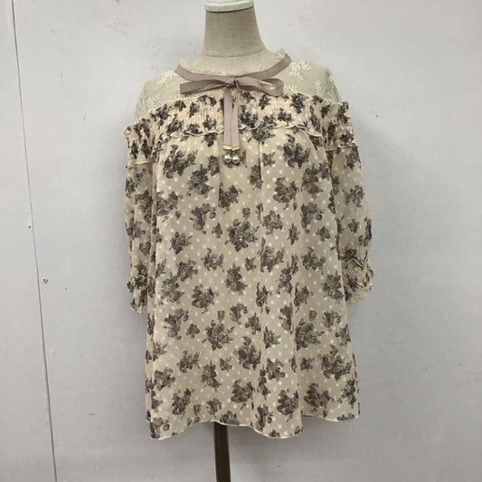 アクシーズファム axes femme カットソー 半袖 半袖カットソー 花柄シャツカットソー フレアカットソー M 総柄 X 花柄 マルチカラー / マルチカラー /  レディース USED 古着 中古 10107718