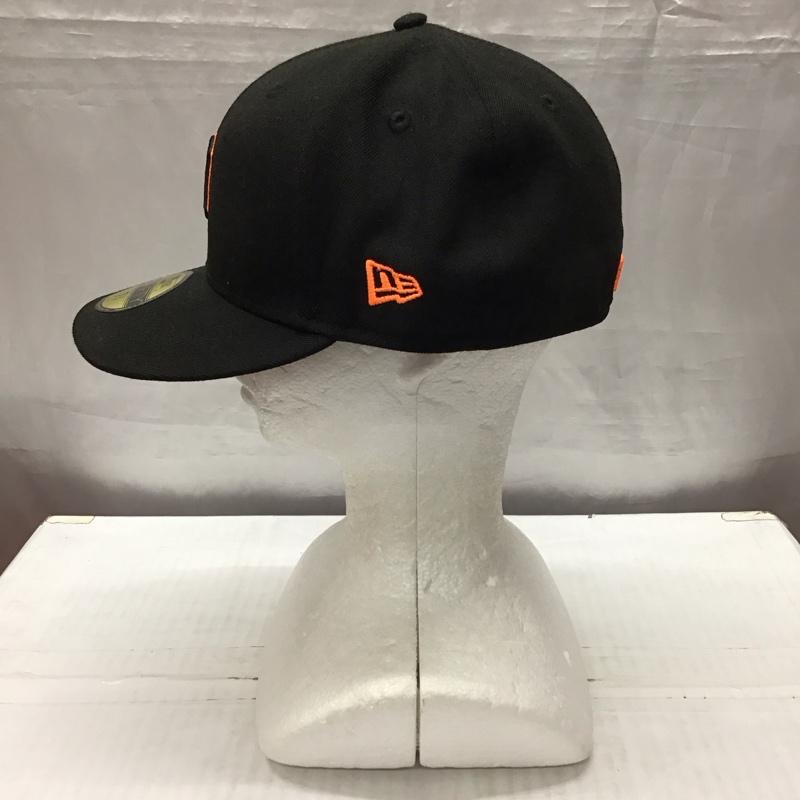 ニューエラ NEW ERA 帽子 キャップ 59FIFTY デトロイト タイガース 58.7cm ロゴ、文字 黒 / ブラック / X 橙 / オレンジ /  メンズ USED 古着 中古 10117960