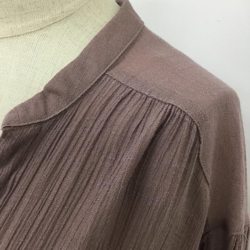 フィフス fifth ワンピース ロングスカート 長袖シャツワンピース ノーカラーシャツワンピース ロングワンピース M 無地 紫 / パープル /  レディース USED 古着 中古 10113314
