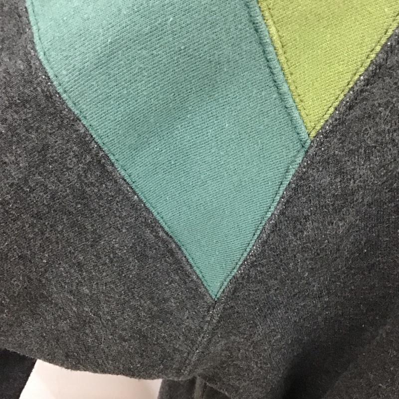バートン BURTON パーカー 長袖 プルオーバー スウェット M ワンポイント ダークグレー / ダークグレー / X 黄緑 / イエローグリーン / X 緑 / グリーン /  メンズ USED 古着 中古 10112657