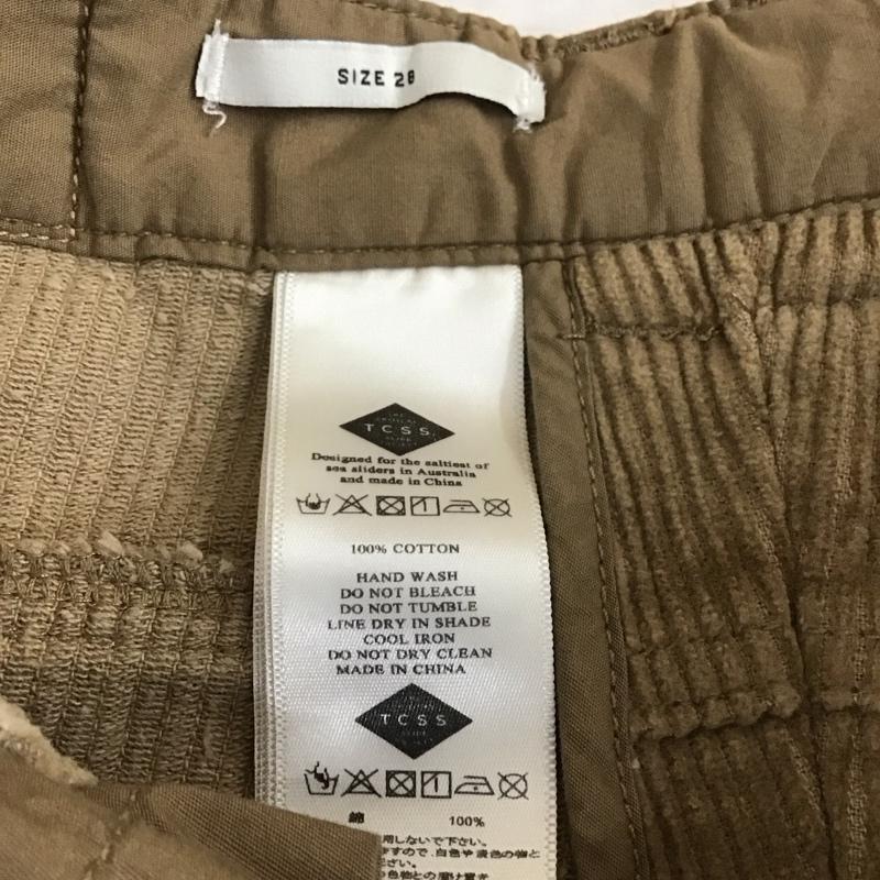 ティーシーエスエス TCSS パンツ デニム、ジーンズ コーデュロイパンツ スリムパンツ ストレートパンツ カジュアルパンツ 28インチ 無地 ベージュ / ベージュ /  メンズ USED 古着 中古 10117837