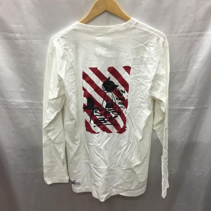 リュウジカミヤマ RYUJI KAMIYAMA Tシャツ 長袖 BHM-78360-B 鉄腕アトム 手塚治虫 生誕90周年記念 L ロゴ、文字 白 / ホワイト / X 赤 / レッド /  メンズ USED 古着 中古 10119284