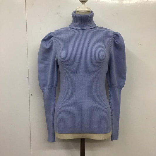 ザラ ZARA ニット、セーター 長袖 長袖ニットカットソー ニット セーター タートルネックニット L 無地 青 / ブルー /  レディース USED 古着 中古 10118597