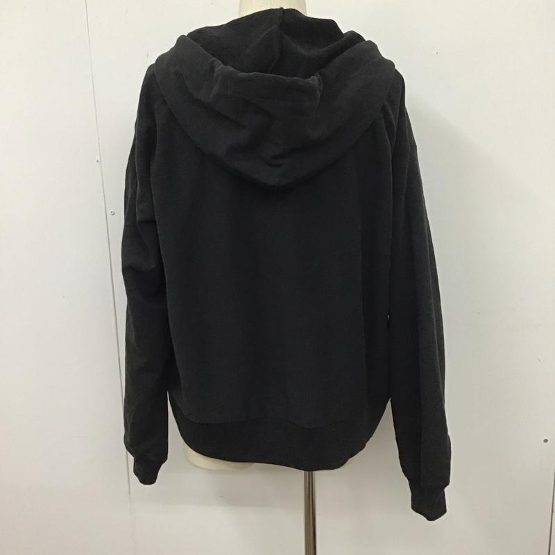 ライオット ファセッタズム RIOT FACETASM パーカー 長袖 ジップアップパーカー 長袖パーカー フード付きパーカー L ロゴ、文字 黒 / ブラック /  メンズ USED 古着 中古 10111919