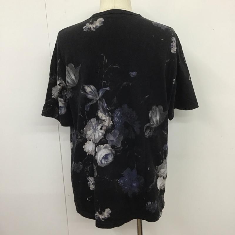 ラッドミュージシャン LAD MUSICIAN Tシャツ 半袖 2118-713 ビッグTシャツ フラワー柄 44 総柄 黒 / ブラック /  メンズ USED 古着 中古 10107914