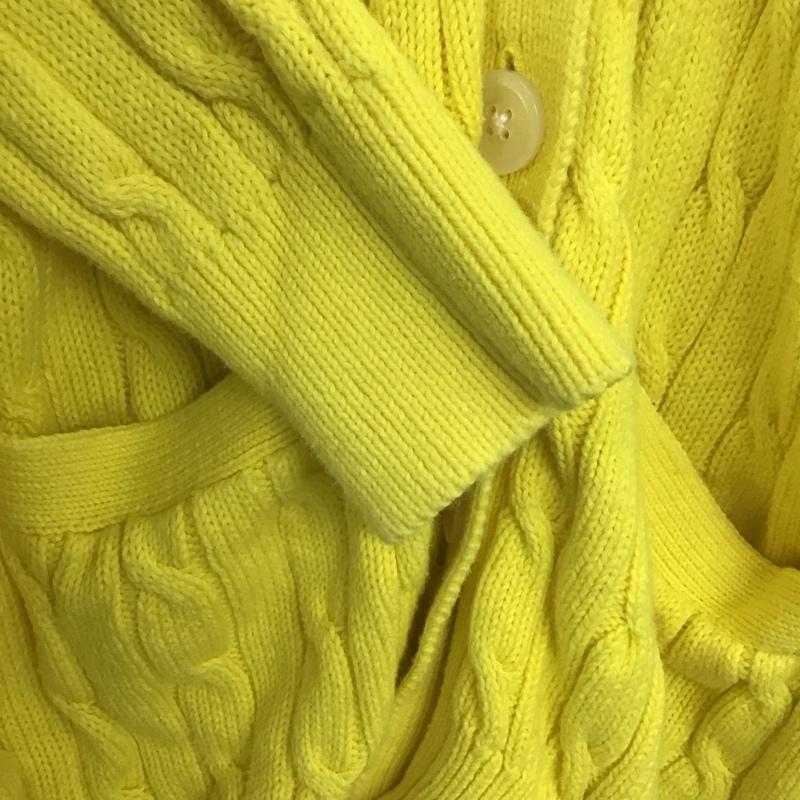 ポロラルフローレン POLO RALPH LAUREN カーディガン 長袖 M 無地 黄 / イエロー /  レディース USED 古着 中古 10149036