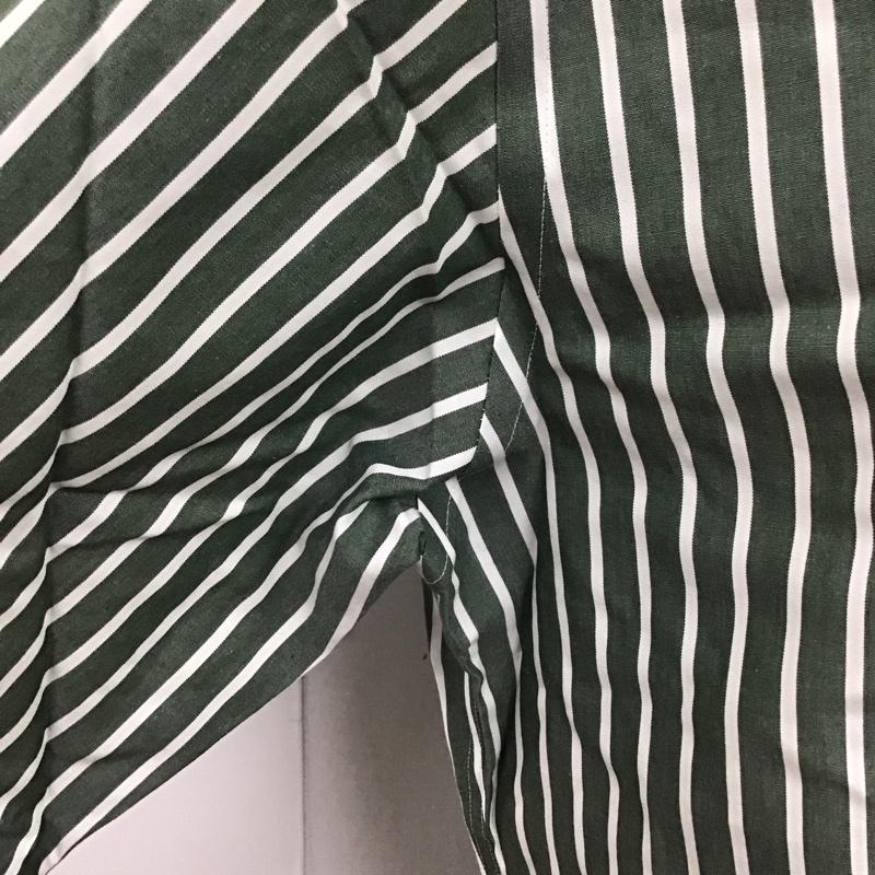 ブルックスブラザーズ BROOKS BROTHERS シャツ、ブラウス 長袖 M ストライプ 白 / ホワイト / X カーキ / カーキ /  メンズ USED 古着 中古 10111185