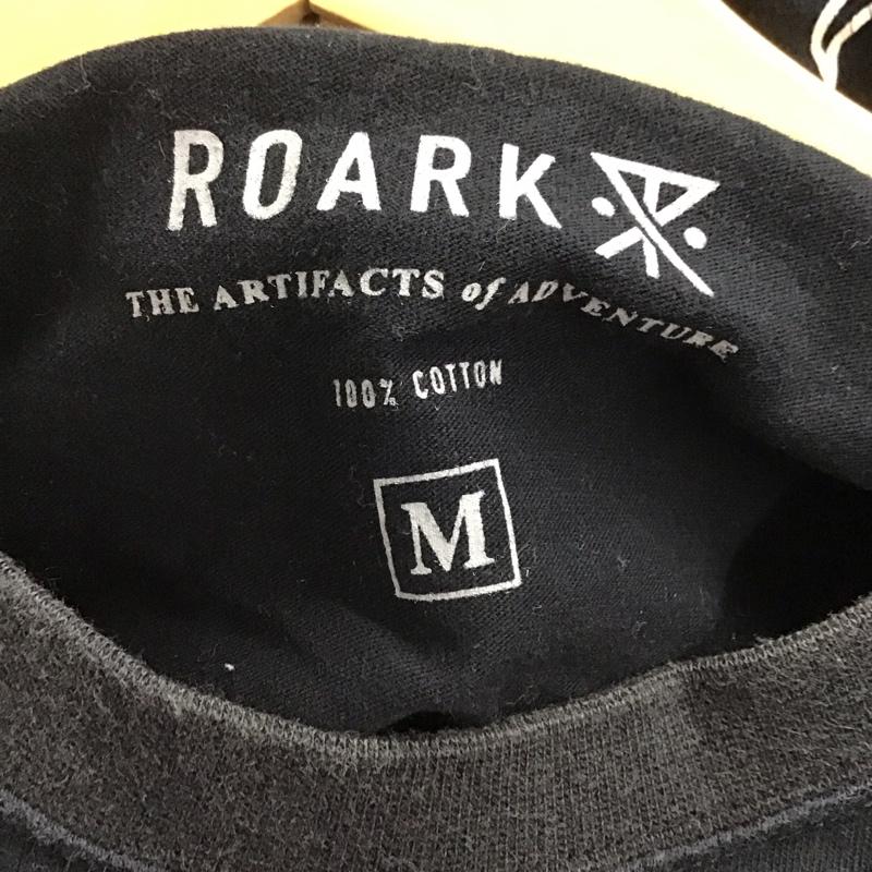 ロアーク リバイバル ROARK REVIVAL カットソー 長袖 長袖カットソー プリントカットソー クルーネック M ロゴ、文字 黒 / ブラック /  メンズ USED 古着 中古 10137284