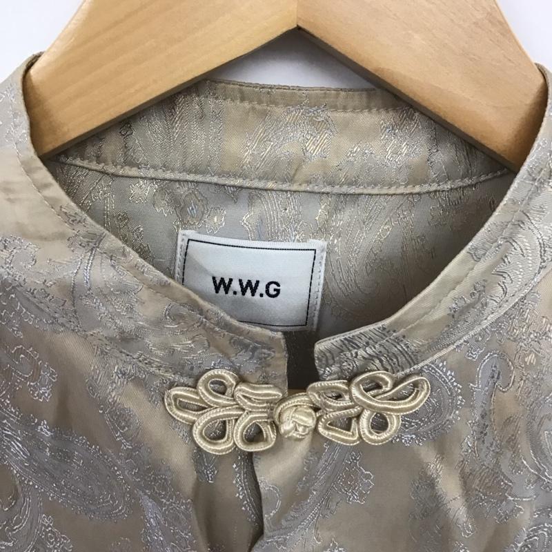 フーズフーギャラリー WHO S WHO gallery シャツ、ブラウス 半袖 WWZ1011404A0002 ミニチャイナブラウス ショート丈 FREE 総柄 ベージュ / ベージュ /  レディース USED 古着 中古 10146927