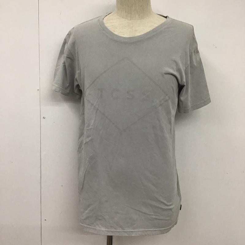 ティーシーエスエス TCSS Tシャツ 半袖 クルーネック ロゴ M プリント 灰 / グレー /  メンズ USED 古着 中古 10107535