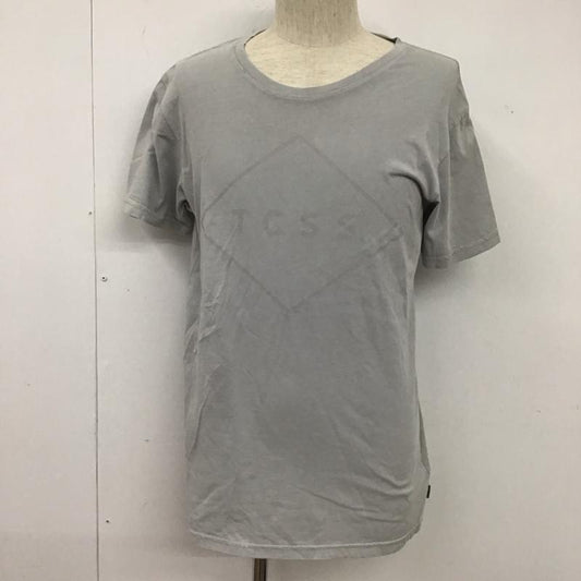 ティーシーエスエス TCSS Tシャツ 半袖 クルーネック ロゴ M プリント 灰 / グレー /  メンズ USED 古着 中古 10107535