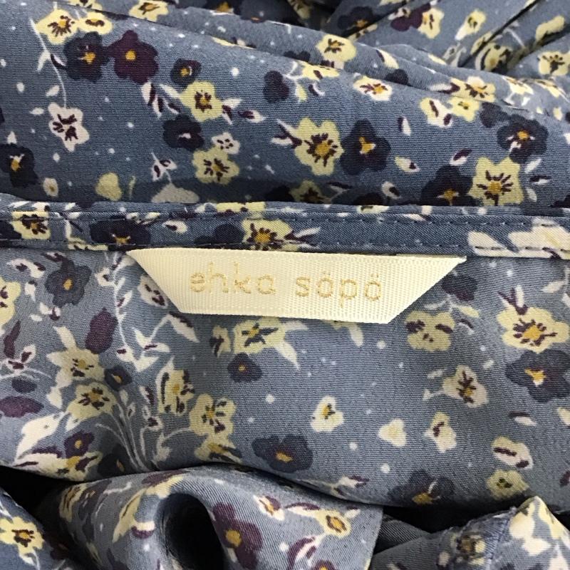 エヘカソポ ehka sopo ワンピース ロングスカート tyt-1104423 花柄ワンピース ロングワンピース 長袖シャツワンピース 総柄 FREE 総柄 水色 / ライトブルー /  レディース USED 古着 中古 10108053
