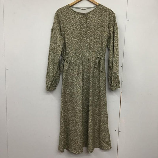 エヘカソポ ehka sopo ワンピース ロングスカート 1105849 長袖 FREE 花柄 灰 / グレー /  レディース USED 古着 中古 10145965