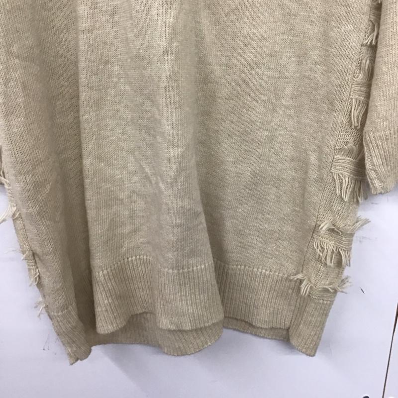 サマンサモスモス Samansa Mos2 カーディガン 長袖 FREE 無地 ベージュ / ベージュ /  レディース USED 古着 中古 10143426