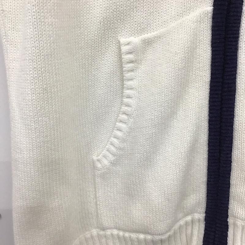 バーバリーロンドン Burberry London ベスト ベスト ジップアップニットベスト フード付きベスト ノースリーブ 160cm ロゴ、文字 白 / ホワイト /  ボーイズ USED 古着 中古 10120391