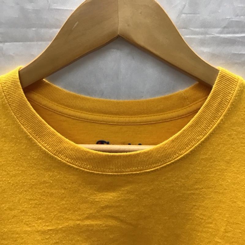 チャンピオン Champion Tシャツ 半袖 クルーネック S ワンポイント 橙 / オレンジ /  メンズ USED 古着 中古 10115548