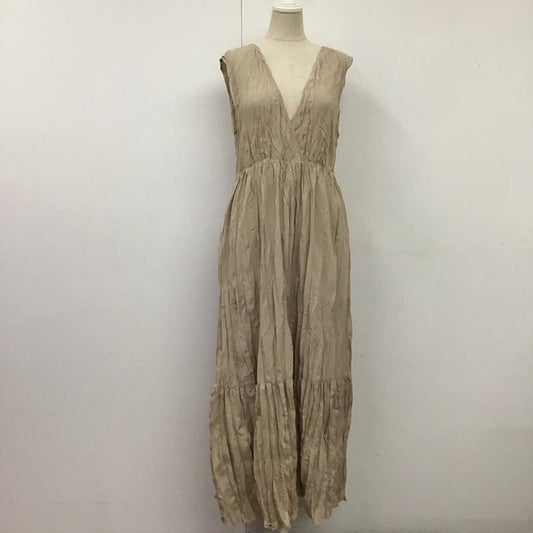 ダブルクローゼット w closet ワンピース ロングスカート ノースリーブロングワンピース フレアスカートワンピース 無地 ベージュ / ベージュ /  レディース USED 古着 中古 10115996