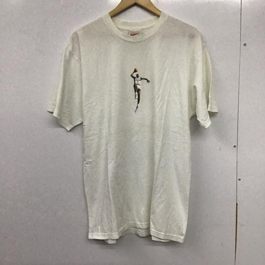 ナイキ NIKE Tシャツ 半袖 半袖カットソー プリントTシャツ クルーネックカットソー M プリント 白 / ホワイト /  メンズ USED 古着 中古 10138747
