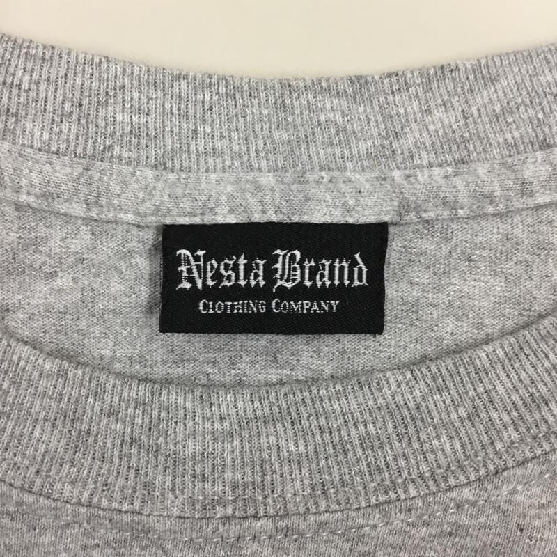 ネスタブランド NESTABRAND Tシャツ 半袖 クルーネック ロゴ、文字 灰 / グレー /  メンズ USED 古着 中古 10119812