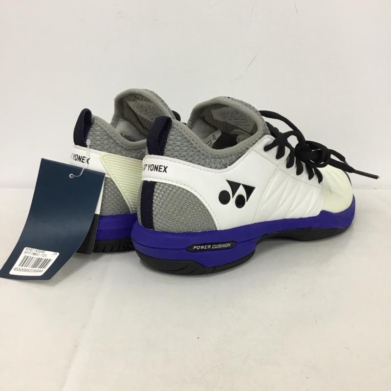ヨネックス YONEX スニーカー スニーカー SHTF3MGC パワークッションフュージョンレブ3メンGC テニスシューズ 箱有 24.5cm 24.5cm ロゴ、文字 白 / ホワイト / X 青 / ブルー / X 灰 / グレー /  レディース USED 古着 中古 10147959