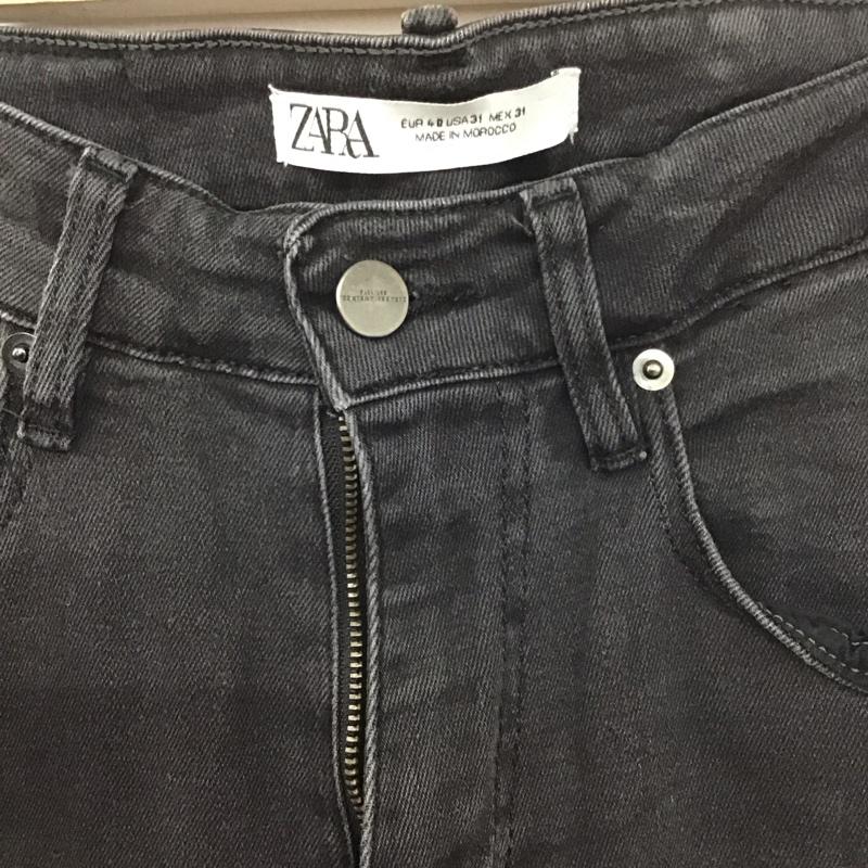 ザラ ZARA パンツ デニム、ジーンズ 5575 415 822 スキニー ストレッチ EU40 無地 黒 / ブラック /  レディース USED 古着 中古 10140201