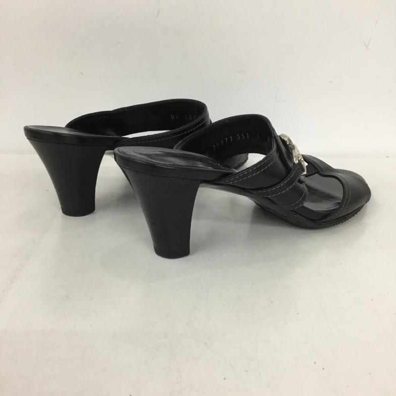 サルヴァトーレフェラガモ Salvatore Ferragamo サンダル サンダル ヒール 無地 黒 / ブラック / X 銀 / シルバー /  レディース USED 古着 中古 10149820