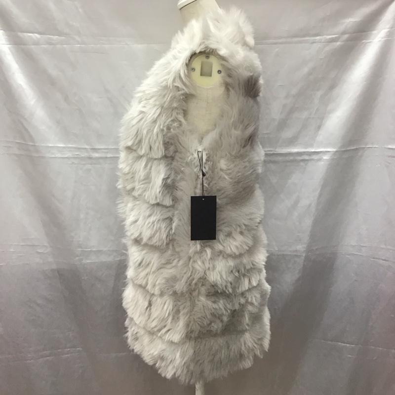 スコットクラブ SCOTCLUB ベスト ベスト SR-141 フェイクファー 9号 タグ付き 無地 灰 / グレー /  レディース USED 古着 中古 10112440