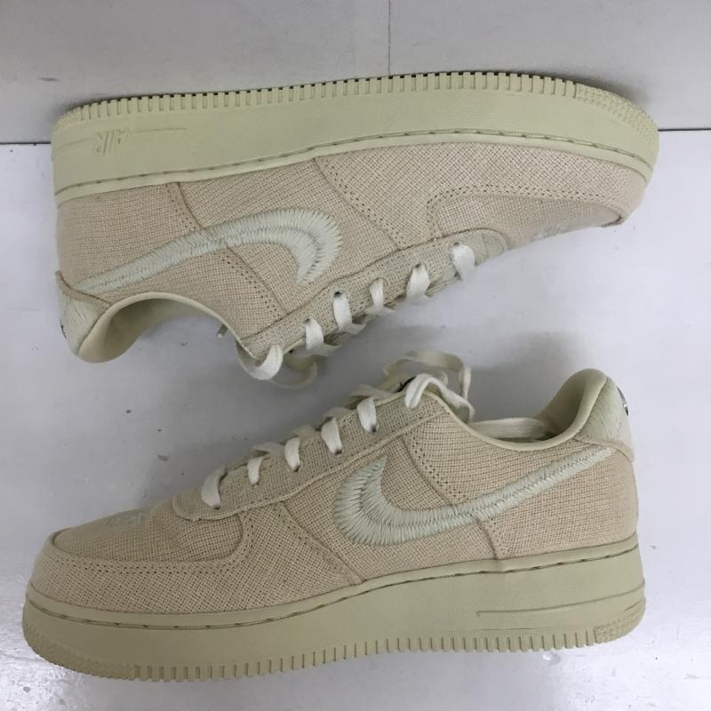ナイキ NIKE スニーカー スニーカー CZ9084-200　Stussy × Nike Air Force 1 Low Fossil Stone　ステューシー 25.0cm ロゴ、文字 ベージュ / ベージュ /  メンズ USED 古着 中古 10129388