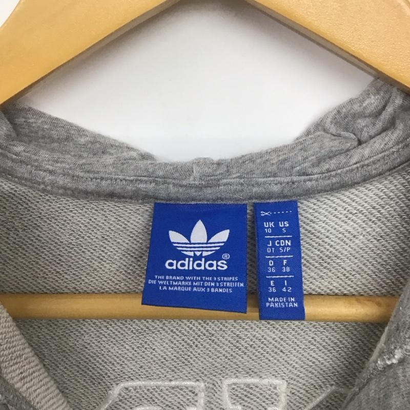 アディダス adidas パーカー 長袖 ジップパーカー 38 無地 灰 / グレー /  レディース USED 古着 中古 10142788
