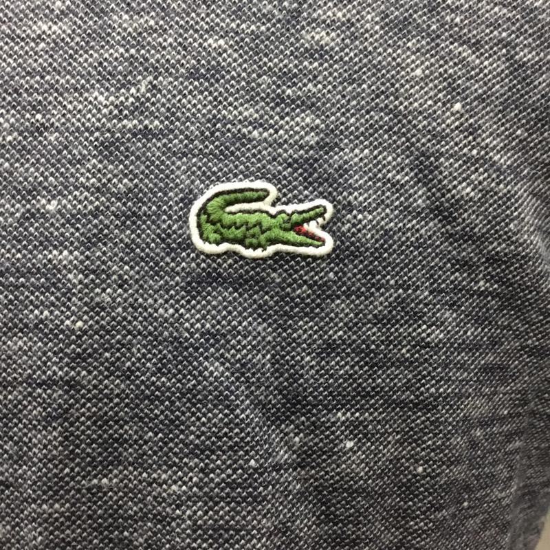 ラコステ LACOSTE ポロシャツ 半袖 半袖ポロシャツ カラーシャツ 半袖カットソー 4 ロゴ、文字 灰 / グレー /  メンズ USED 古着 中古 10121799