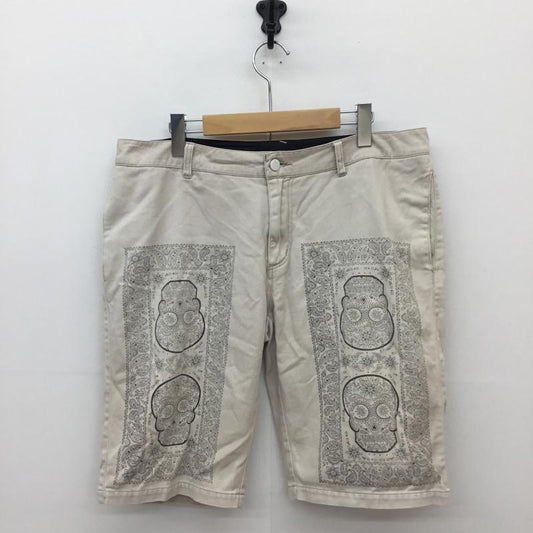 ハーレー Hurley パンツ ショートパンツ 34 ペイズリー アイボリー / アイボリー / X 黒 / ブラック /  メンズ USED 古着 中古 10134499