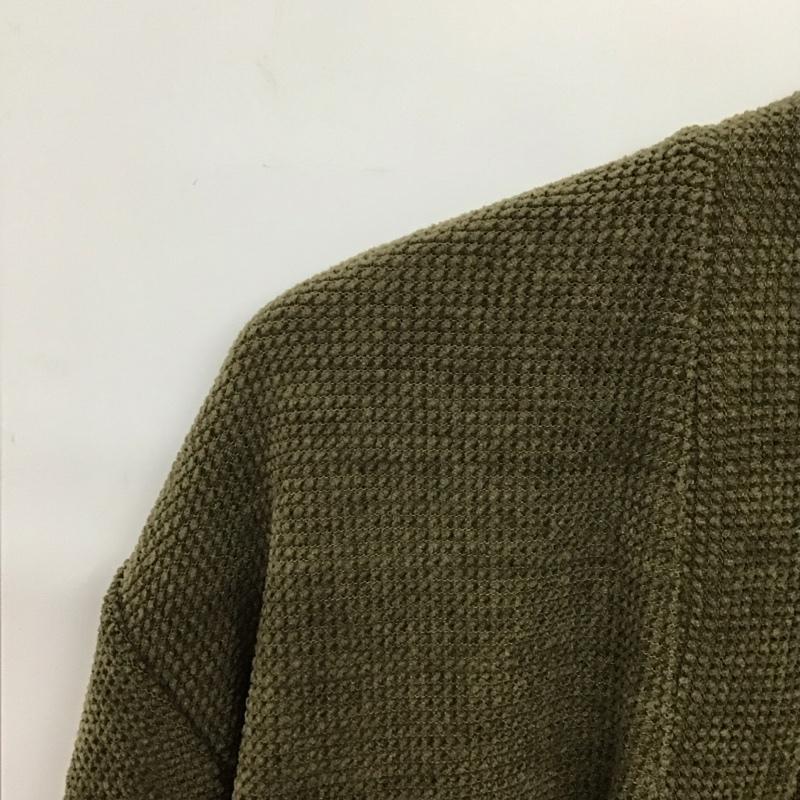 グリーンレーベルリラクシング green label relaxing カーディガン 長袖 M 無地 カーキ / カーキ /  メンズ USED 古着 中古 10130019