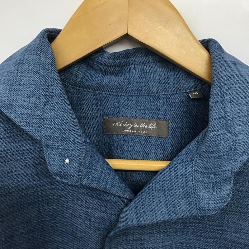アデイインザライフ ユナイテッドアローズ A day in the life UNITED ARROWS シャツ、ブラウス 長袖 長袖シャツ 無地シャツ カラーシャツ M 無地 青 / ブルー /  メンズ USED 古着 中古 10142593