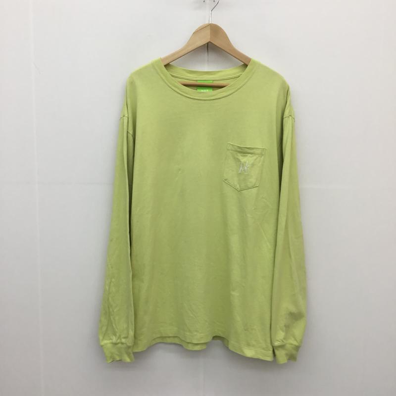ハフ HUF Tシャツ 長袖 HUF 長袖Tシャツ L ワンポイント X 刺繍 黄 / イエロー /  メンズ USED 古着 中古 10129894