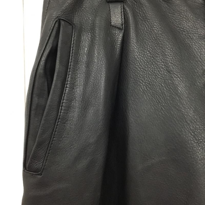 イッセイミヤケ ISSEY MIYAKE パンツ ワークパンツ、ペインターパンツ レザーパンツ ワイドパンツ 80s M 無地 黒 / ブラック /  メンズ USED 古着 中古 10120665