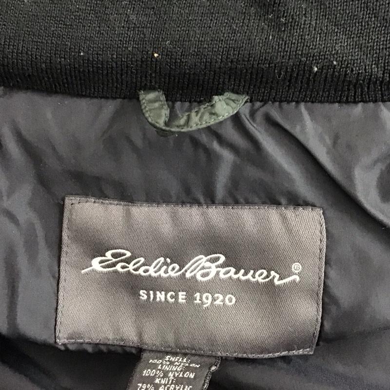 エディーバウアー Eddie Bauer ジャケット、上着 ジャンパー、ブルゾン ジップアップジャケット ジャンパー ジャケット ダウンジャケット アウター XS ロゴ、文字 黒 / ブラック /  メンズ USED 古着 中古 10123575